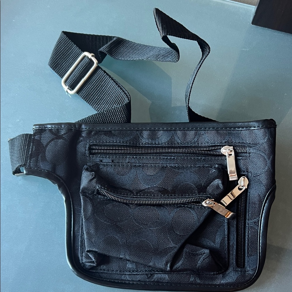 Black narrow Belt Bag